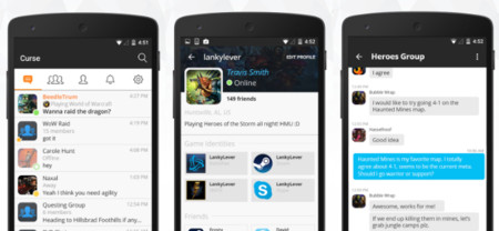 La mensajería para gamers llega a Android de la mano de Curse, una alternativa a TeamSpeak