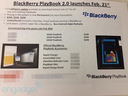 BlackBerry Playbook OS 2.0 verá la luz el próximo 21 de febrero