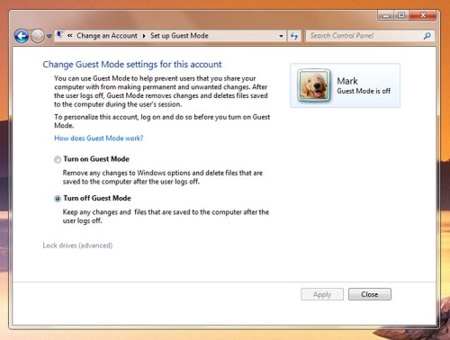 Microsoft elimina el "Modo invitado" de Windows 7