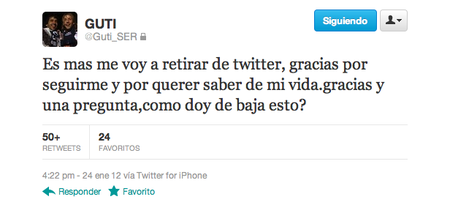 A Guti y a Twitter casi se les rompe el amor de tanto usarlo