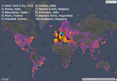 Los lugares más fotografiados del mundo según Google