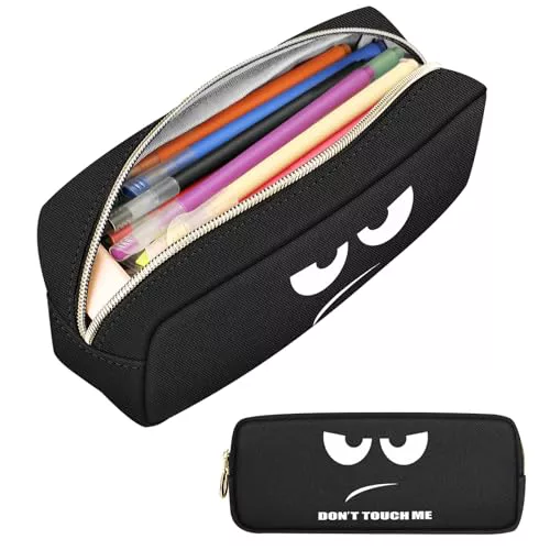 FINPAC Estuche Escolar de Lápices con 1 Compartimento, Gran Capacidad Portalápices, Bolsa Organizador de papelería Oficina, Niños, Niñas y Adultos, (Dont Touch)