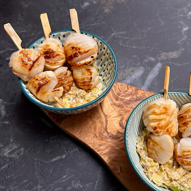 Vieiras con puerros a la crema, receta de aperitivo de Pierre Chomet en 15 minutos