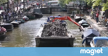 El lado oscuro de la cultura ciclista de Ámsterdam, la capital mundial de la pesca de bicicletas