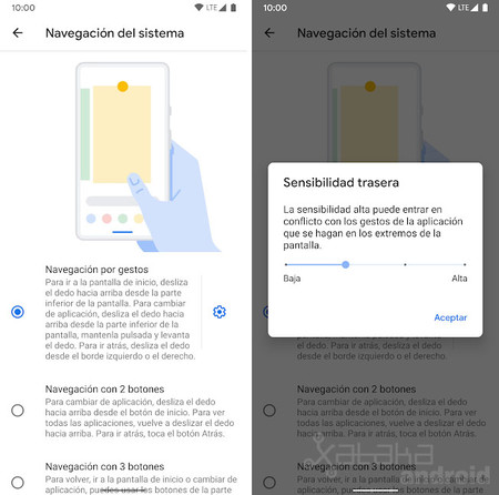 Navegación por gestos
