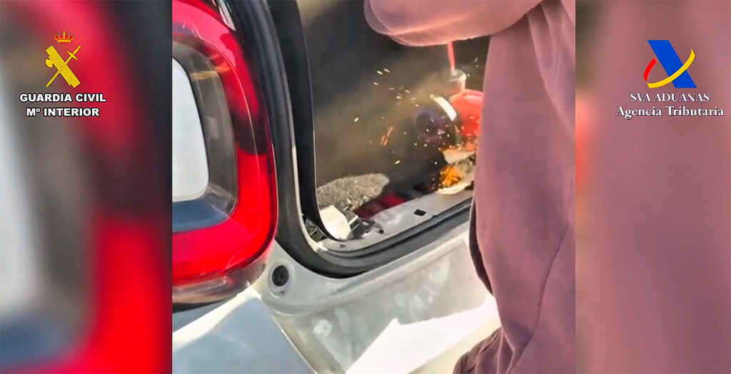 La Guardia Civil abrió en canal el Fiat 500 de un conductor de 74 años con una radial nada más llegar a Palma. Sospechaban que había algo, y vaya si lo había