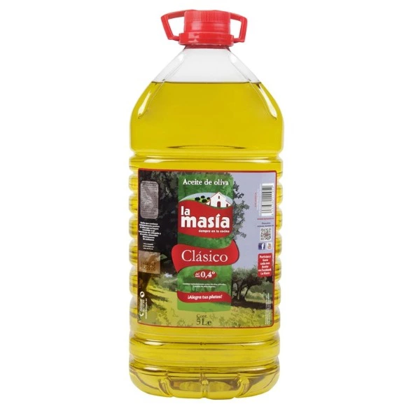 Aceite de oliva suave 0,4º La Masía garrafa 5 litros