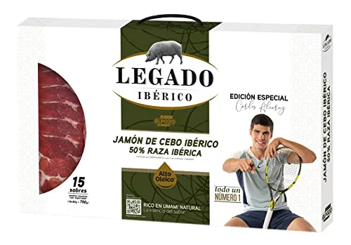 Elpozo maletín jamón de cebo ibérico medias lonchas 15x50g 
