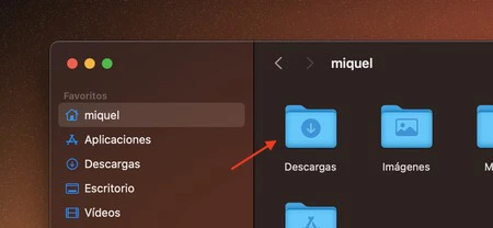 carpeta descargas mac