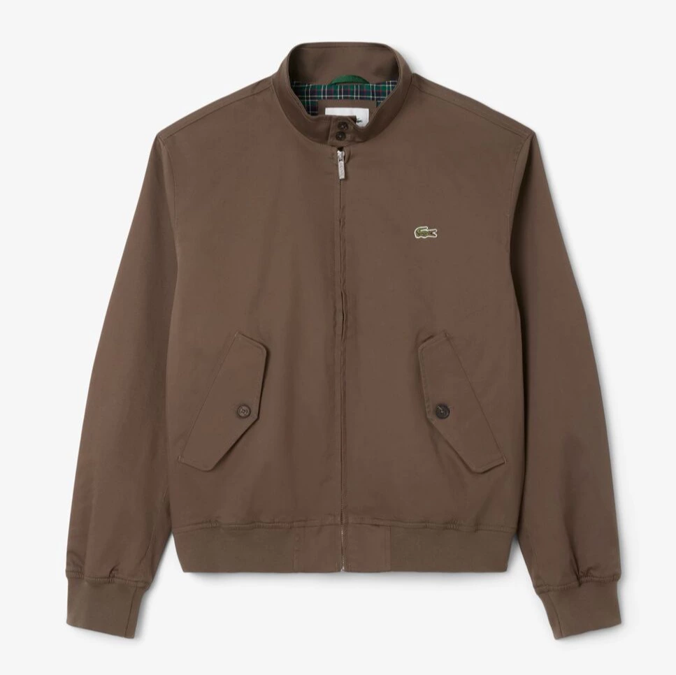 Chaqueta de hombre Harrington de sarga hidrófuga de manga larga