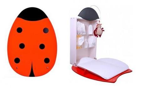 Simpáticos muebles cambiadores de pared