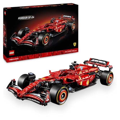 LEGO Technic Coche Ferrari SF-24 F1 Maquetas para Adultos - Coche de Carreras Rojo para Coleccionar - Regalo para Hombres, Padres o Pareja Aficionados a la Fórmula 1 - Detalles Navideños 42207
