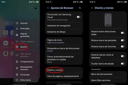 Navegador GalaxyAI Personalizacion
