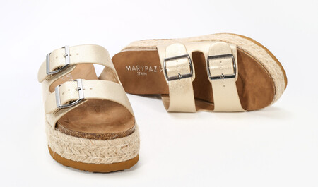 Sandalias Plataforma Doble Hebilla Metalizadas