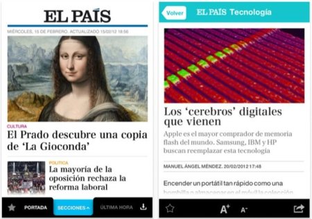La aplicación de El País para iOS se renueva por completo