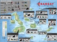 Islas Galápagos: mapa con la fauna de las islas 