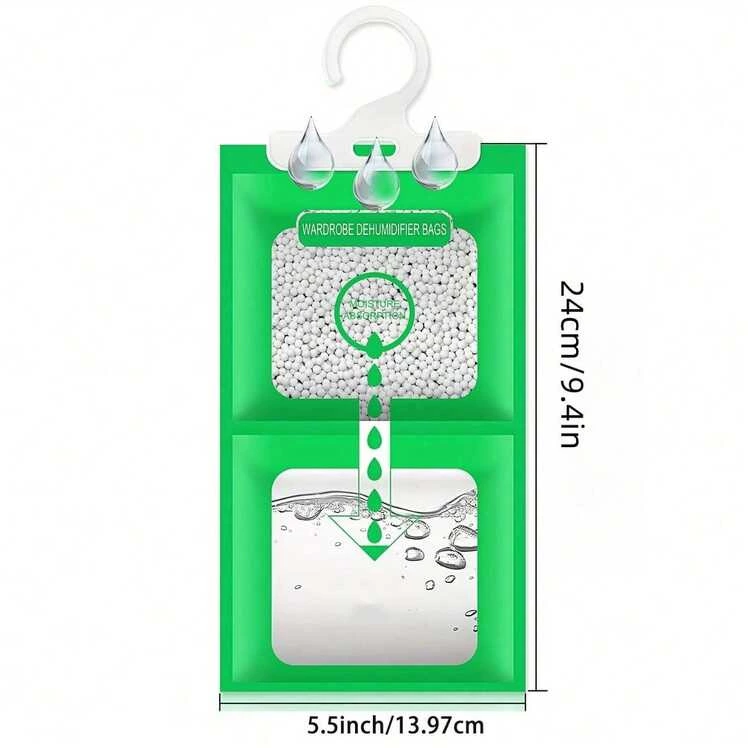 Set x10 perchas antihumedad para armarios, bolsas deshumidificadoras colgantes