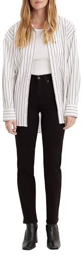 Levi's 724 High Rise Straight, Vaqueros Mujer, Night Is Black, 31W / 30L