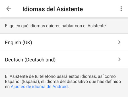 Así podrás configurar el Asistente de Google en tres idiomas en tu móvil o tablet Android