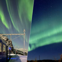 Un tren, la noche ártica y cero carreteras alrededor: así es una de las caza de auroras boreales más extremas de Noruega 