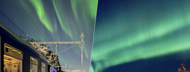 Un tren, la noche ártica y cero carreteras alrededor: así es una de las caza de auroras boreales más extremas de Noruega 