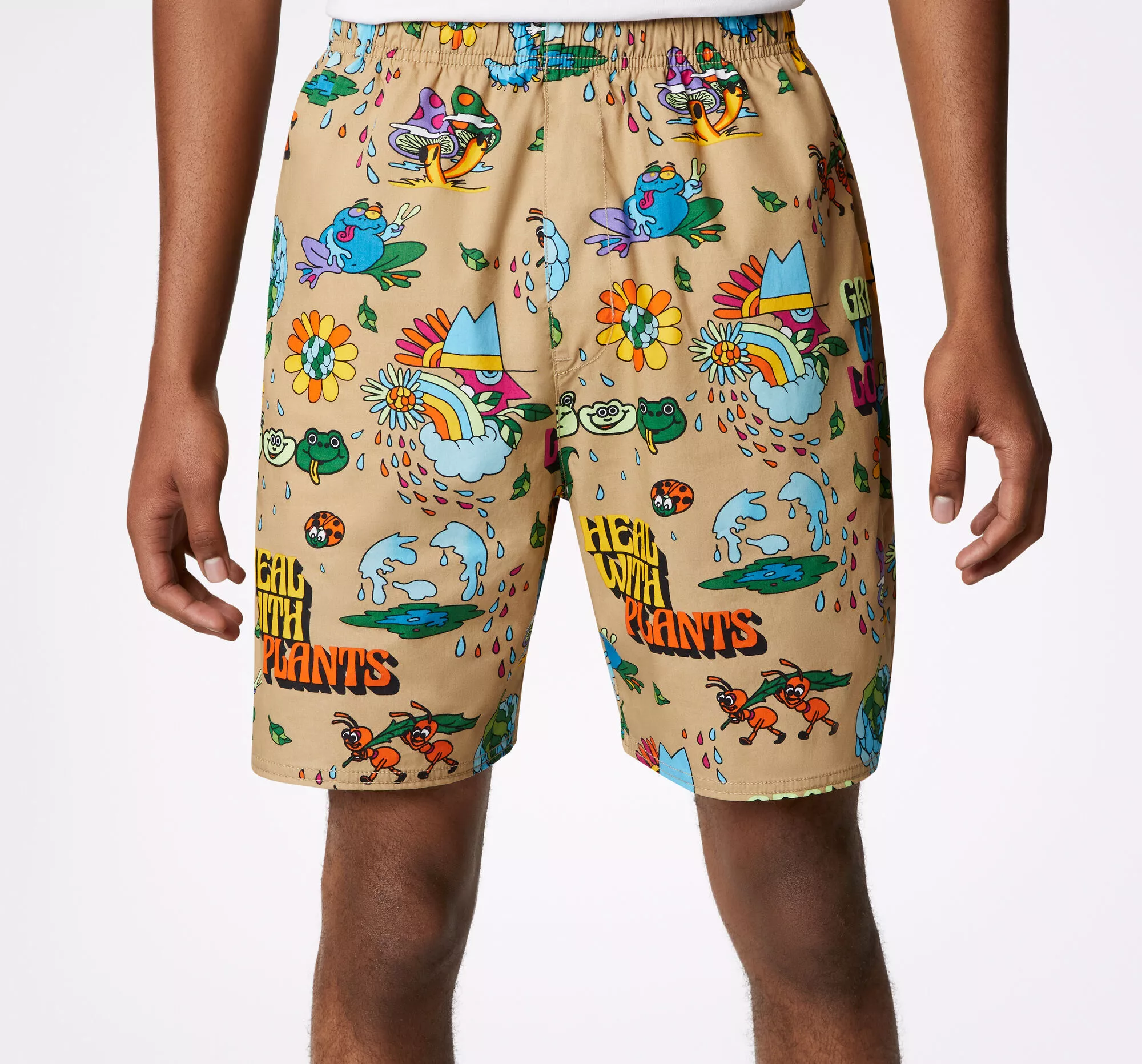 Pantalón corto Plant Print Resort