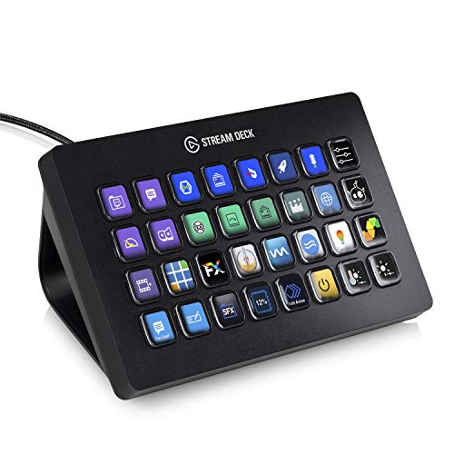Elgato Stream Deck XL – Advanced Studio Controller, 32 Macro Keys, Activates actions in apps and Software such as OBS, Twitch, Youtube and Others, Works on Mac and PC