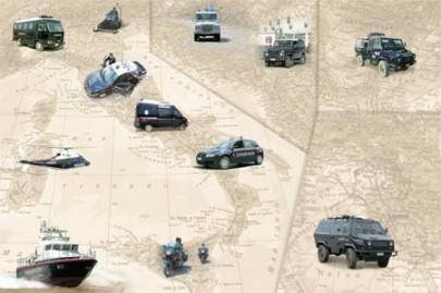 Los Carabinieri y sus vehículos