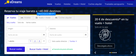 Descarga la App de eDreams y consigue 20 euros de descuento en tu próximo viaje