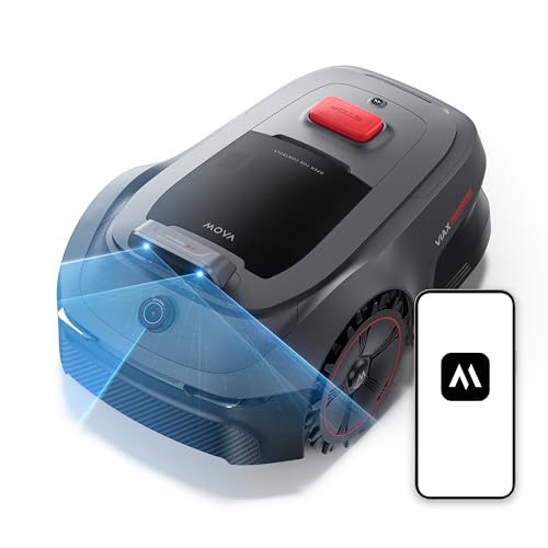 MOVA ViAX 500, Robot cortacésped, mapeo de 500 ㎡, mapeo automático con IA sin RTK, LiDAR de 360° + Visión Dual con IA, esquivación de obstáculos Inteligente, trayectorias en Forma de U