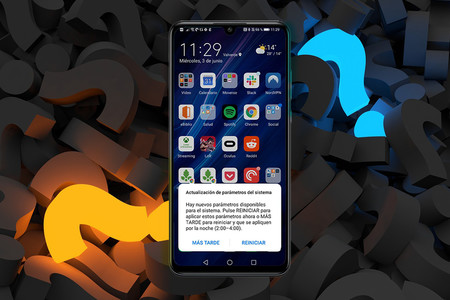 Qué significa el aviso "actualización de parámetros del sistema" de Huawei