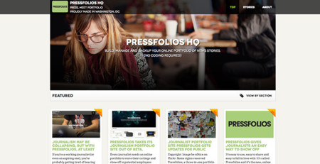 Pressfolios, muestra tus artículos o posts con este portafolio para textos