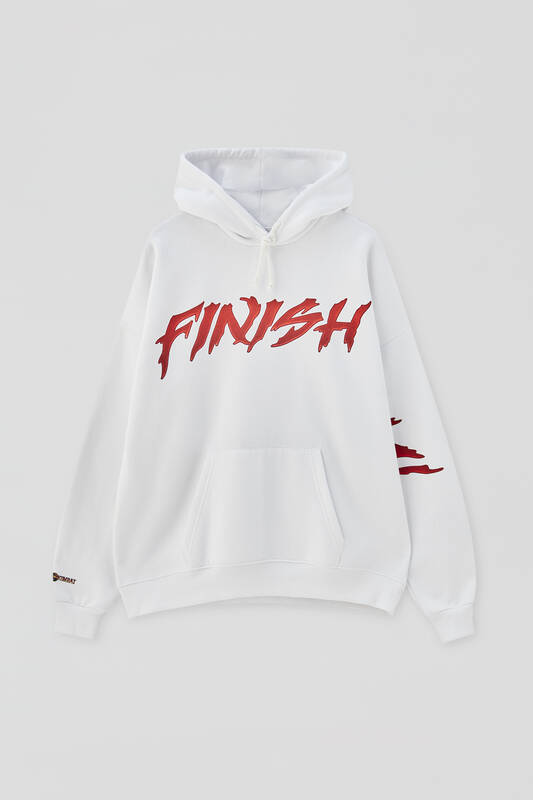 Sudadera blanca con estampado