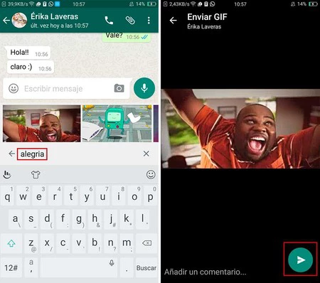 Whatsapp GIF 検索