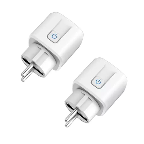 Enchufe Inteligente WiFi 16A - Control por Voz con Alexa/Google Home, App Tuya/Smart Life (2.4GHz) - Monitorización Energía en Tiempo Real, Temporizador Programable, Sin Hub - Fácil Instalación,2pc