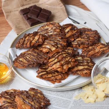 Galletas florentinas: receta de un exquisito bocado crujiente de almendra, miel y chocolate