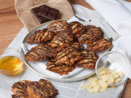 Galletas florentinas: receta de un exquisito bocado crujiente de almendra, miel y chocolate
