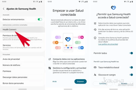 Samsung Health を Connected Health と同期する