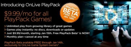 OnLive presenta PlayPack, una tarifa plana de juegos por 9,99 dólares al mes
