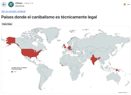 Canibalism map