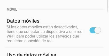 Desconectar los datos en Android