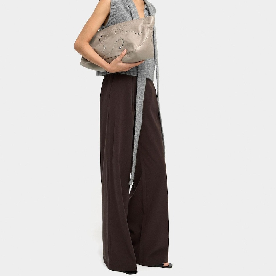 Parfois
Pantalón ancho de mujer con cintura elástica en liso