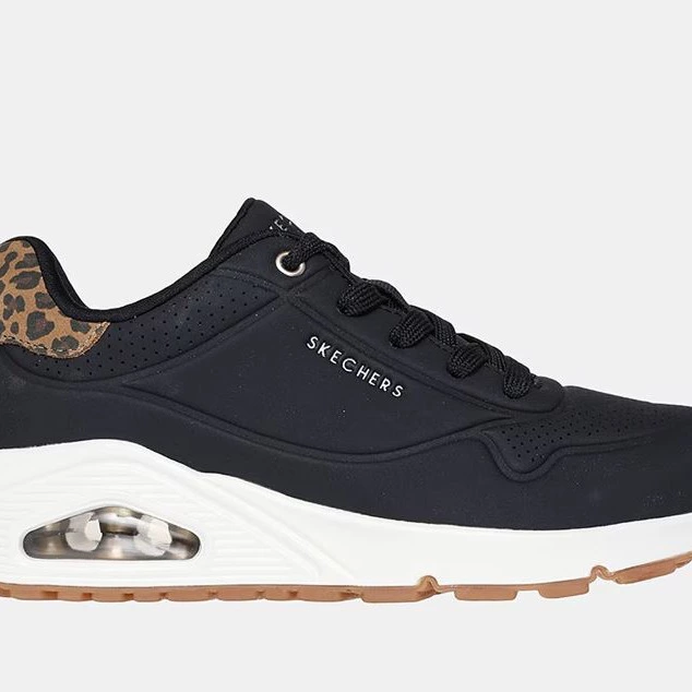 Deportivo mujer piel y camara de aire - Skechers - Negro

