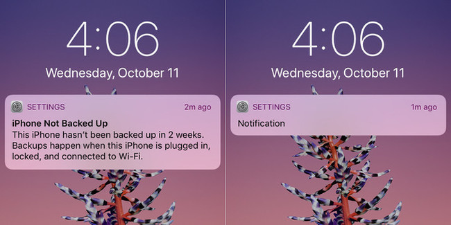 notificación iPhone X