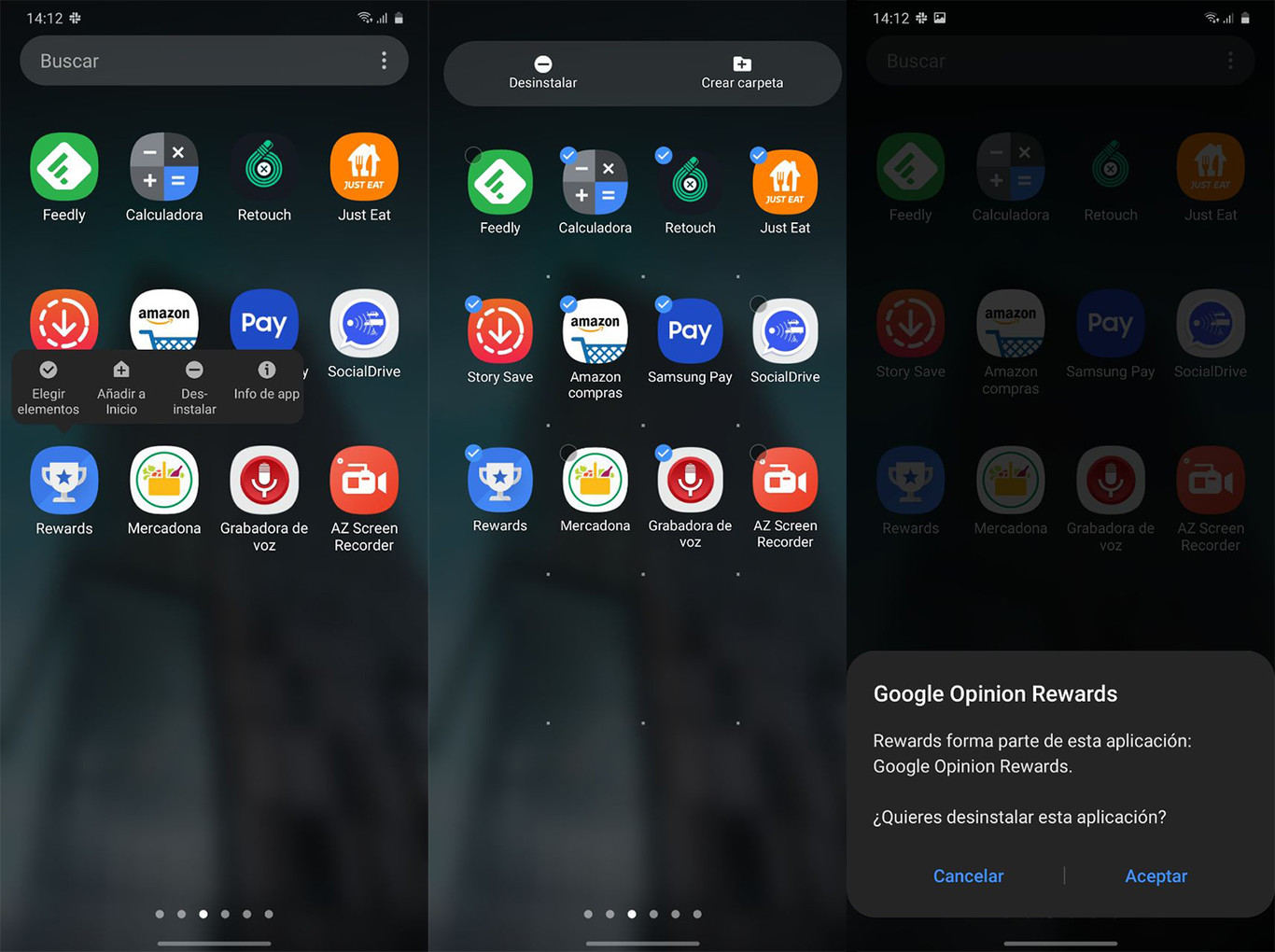 Cómo borrar varias aplicaciones a la vez en un móvil Samsung desde el ...