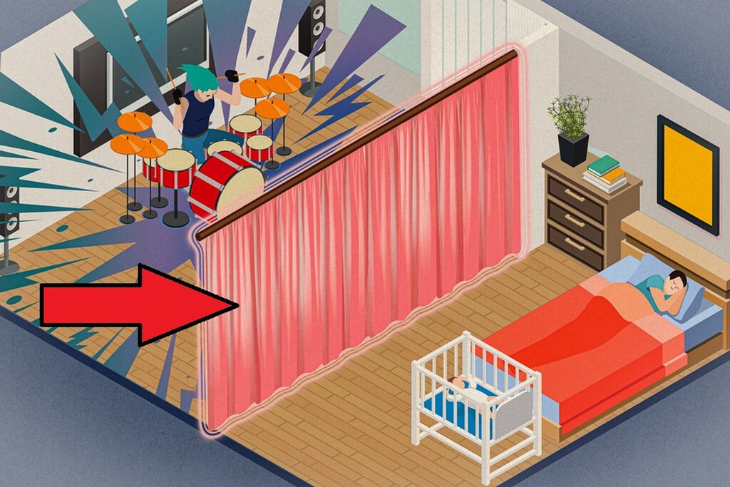 Esta tela casi mágica quiere acabar con el ruido en casa: funciona como un espejo para el sonido impidiendo su paso dentro 