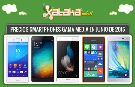 La gama media representada en 37 smartphones con su precio libre y pago a plazos con operadores