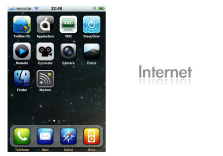 Pantalla iPhone Internet