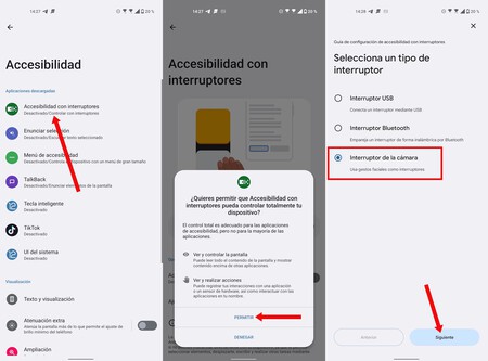 Controles de accesibilidad