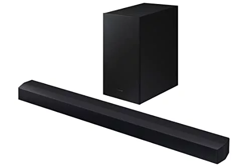 Samsung Barra de Sonido HW-C430/ZF - Subwoofer inalámbrico incluido, Dolby Digital 2.1, Modo Juego, Bluetooth 4.2 Power On y One Remote Control